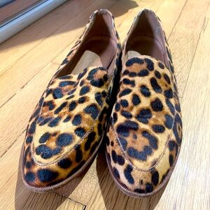 Madewell, Leopard print loafers, gently used